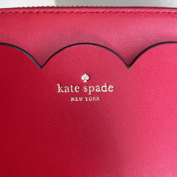 Authentic NWT Kate Spade Large Continental Wallet, Magnolia Street Hotchili, Red - Picture 6 of 12
